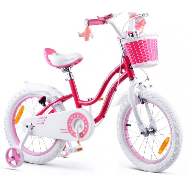 Detský bicykel 16" RoyalBaby Star Girl RB-16G-1 ružovo-biely 
